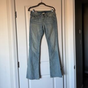 True Religion Light Blue Flare Jeans